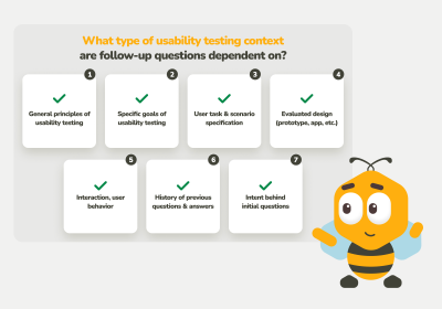 Various types of context on which follow-up question generation is dependent on.