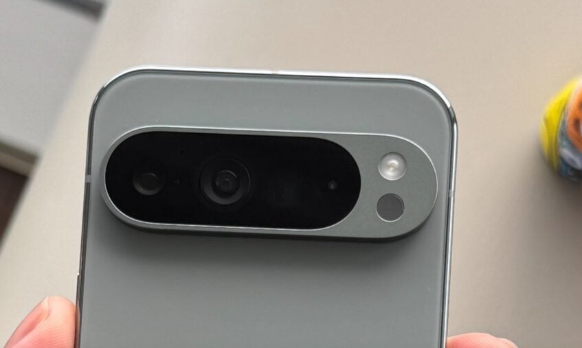 Closeup view of Pixel 9 Pro XL camera