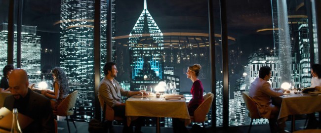 DROP, from left: Brandon Sklenar, Meghann Fahy, 2025. ph: Bernard Walsh / © Universal Pictures / courtesy Everett Collection
