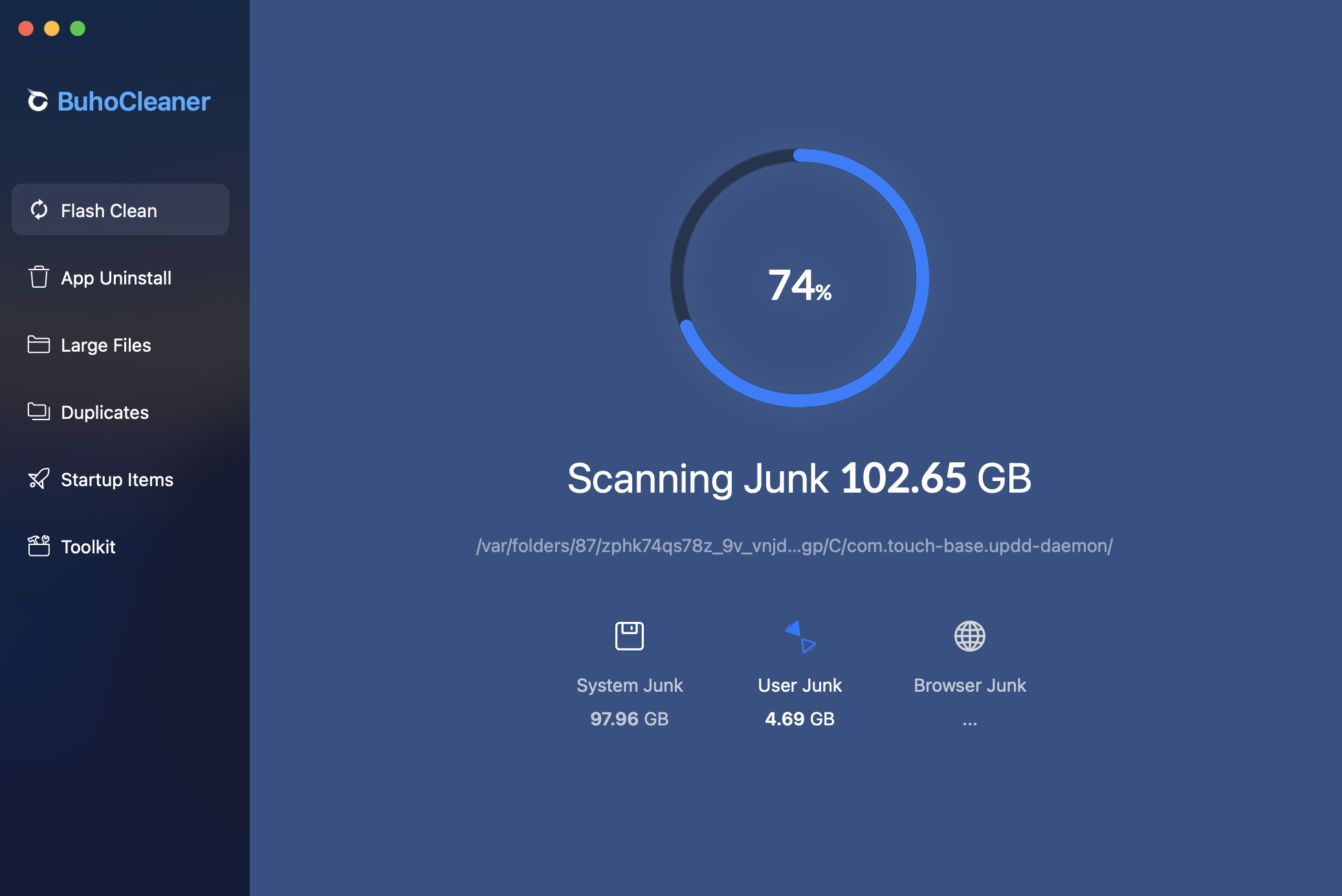 BuhoCleaner Flash Clean scanning Flash Clean scanning BuhoCleaner