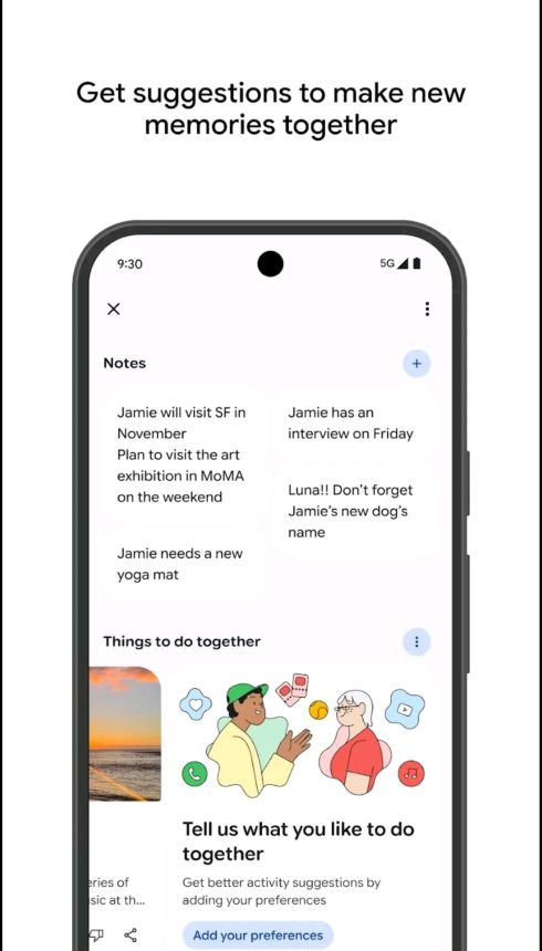 different sections of the new Pixel VIPs widget