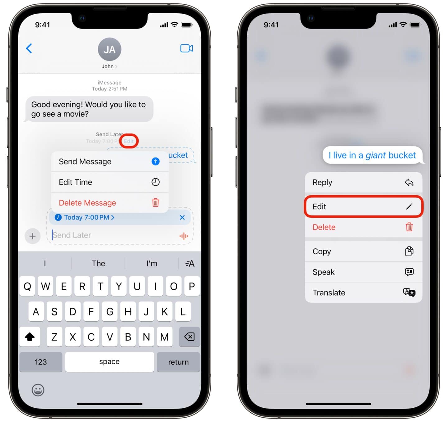 Reschedule Scheduled Text Message Reschedule or edit a scheduled text message on iPhone