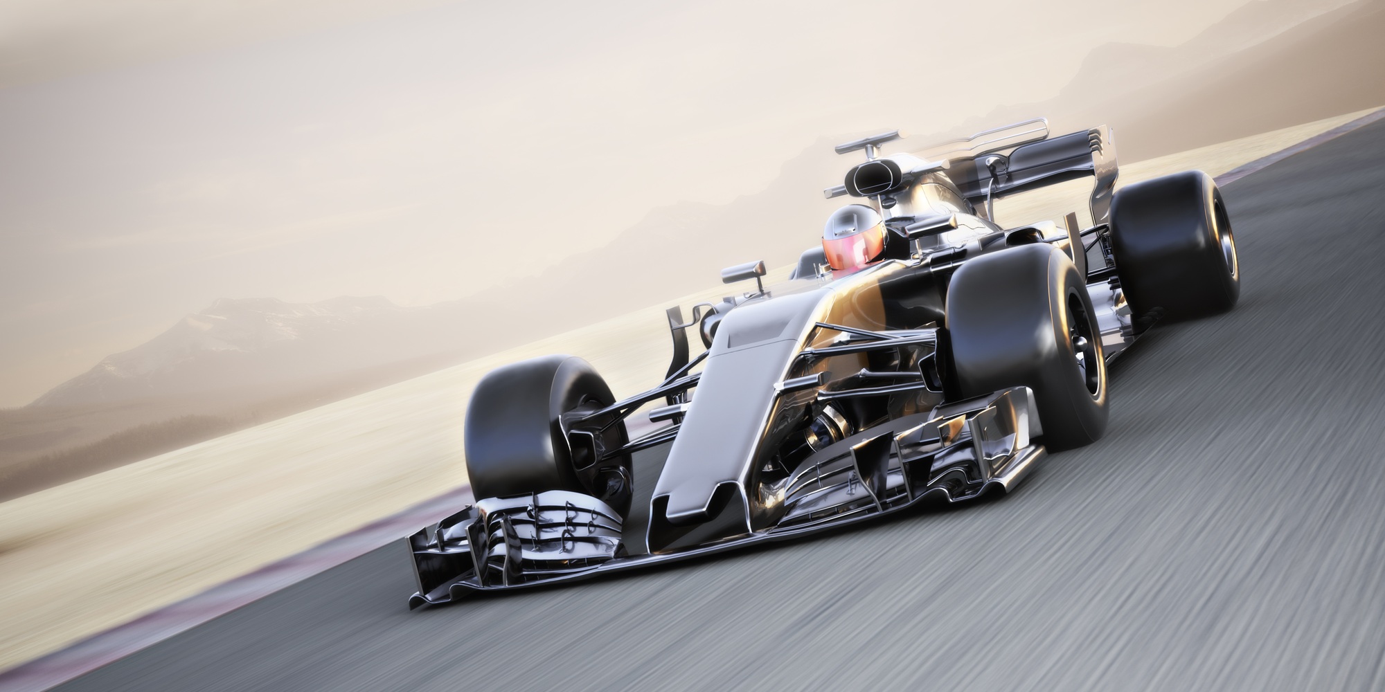Race car with blur