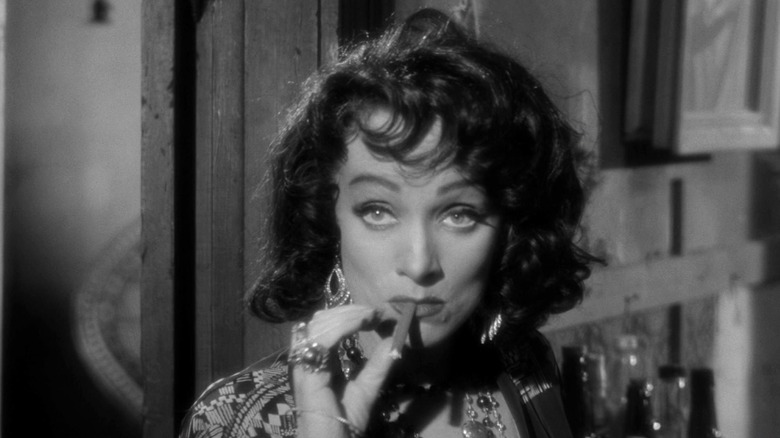 Marlene Dietrich as fortune teller Tana in Touch of Evil
