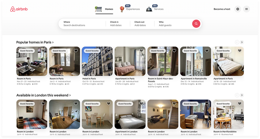 Airbnb website 2025
