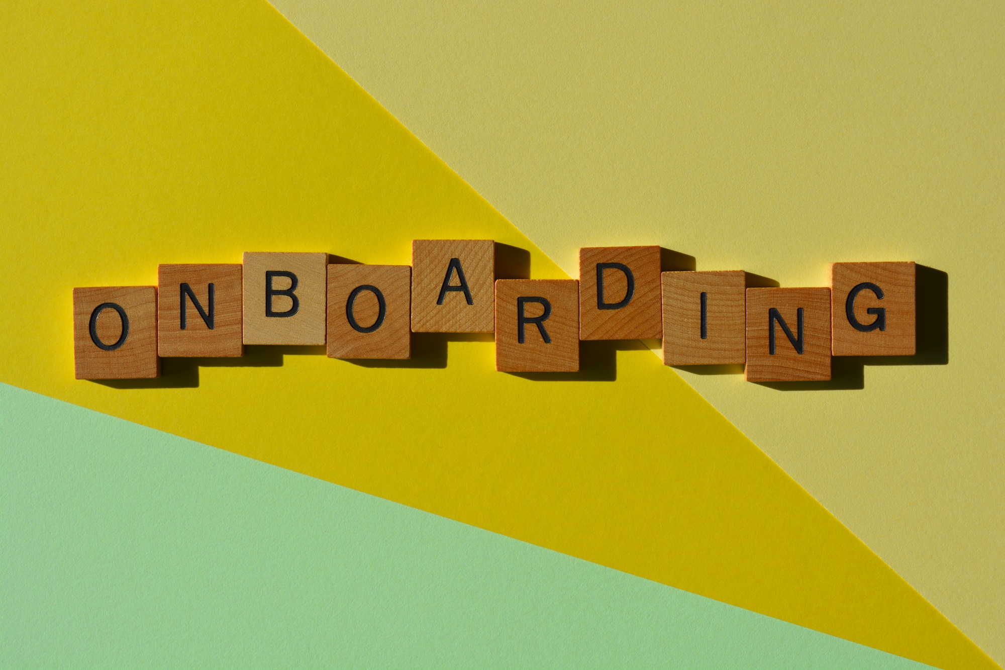 Onboarding, word as banner headline