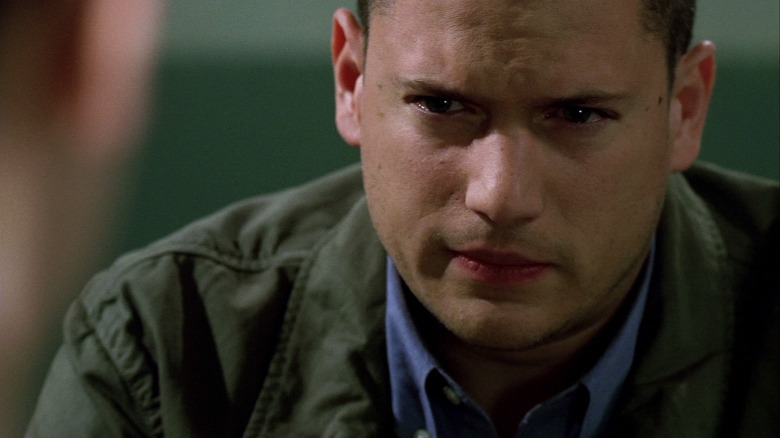 Michael staring intensely on Prison Break