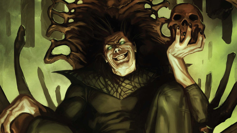 Nightmare sitting on throne on cover of Doctor Voodoo: Avenger of the Supernatural #4
