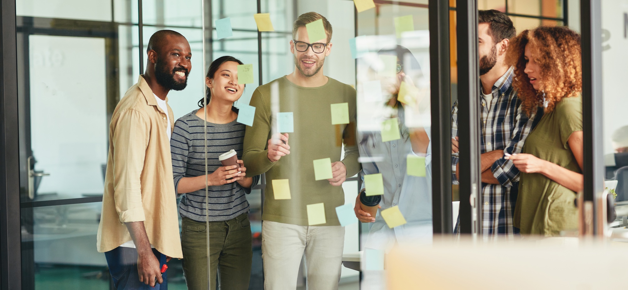 Young people of different ethnicities doing training together
