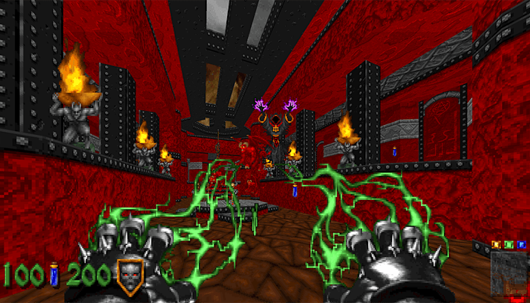 The player looses powerful magic during combat in Heretic